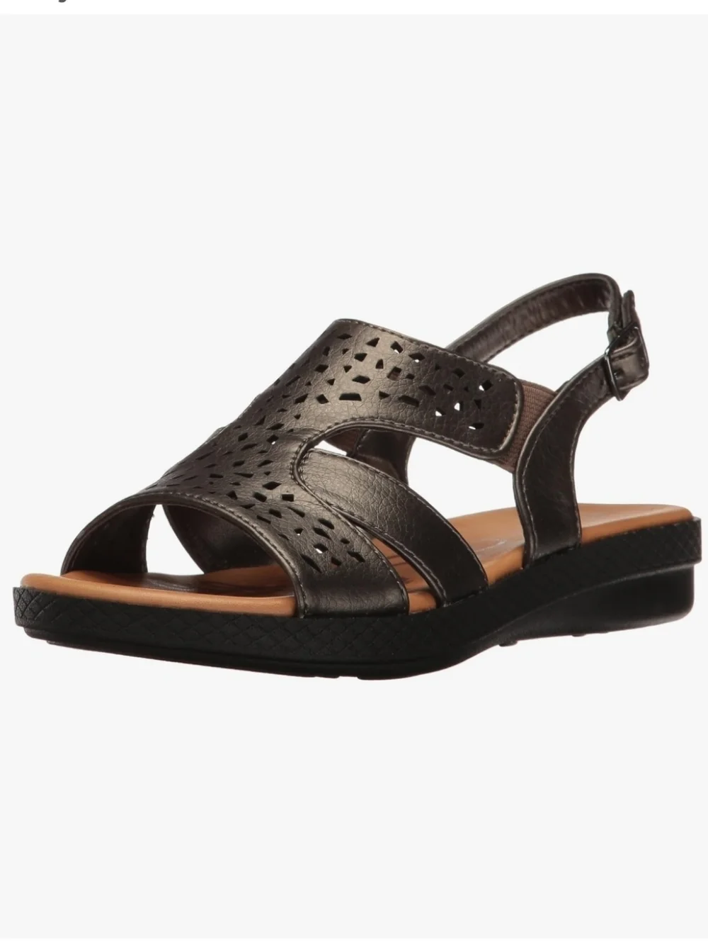 EASY STREET NEW IN BOX SZ 7 PEWTER SUMMER SANDALS